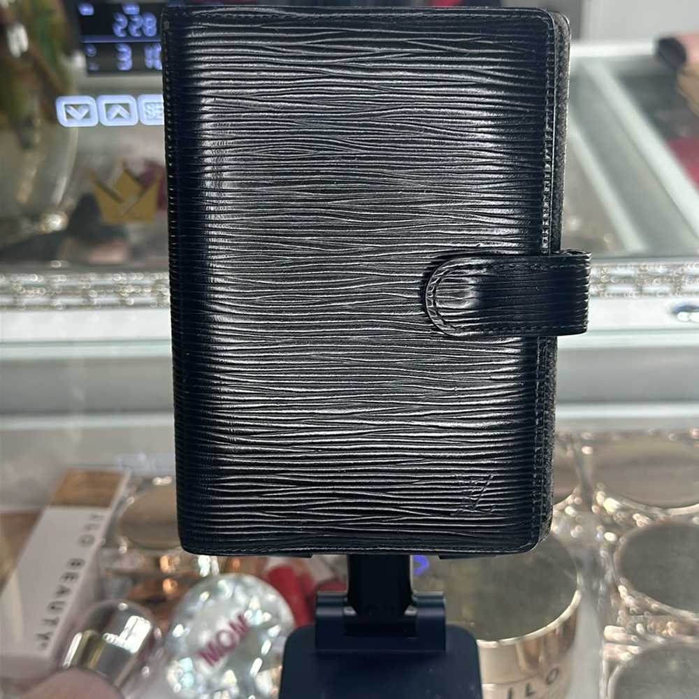 Louis Vuitton Diary Cover Black Epi Leather